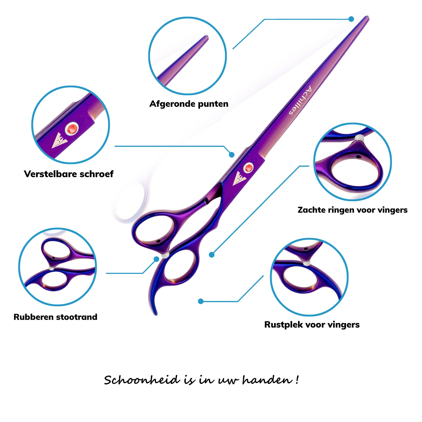 Achilles® Professionele 8-Delig Scharenset Hond