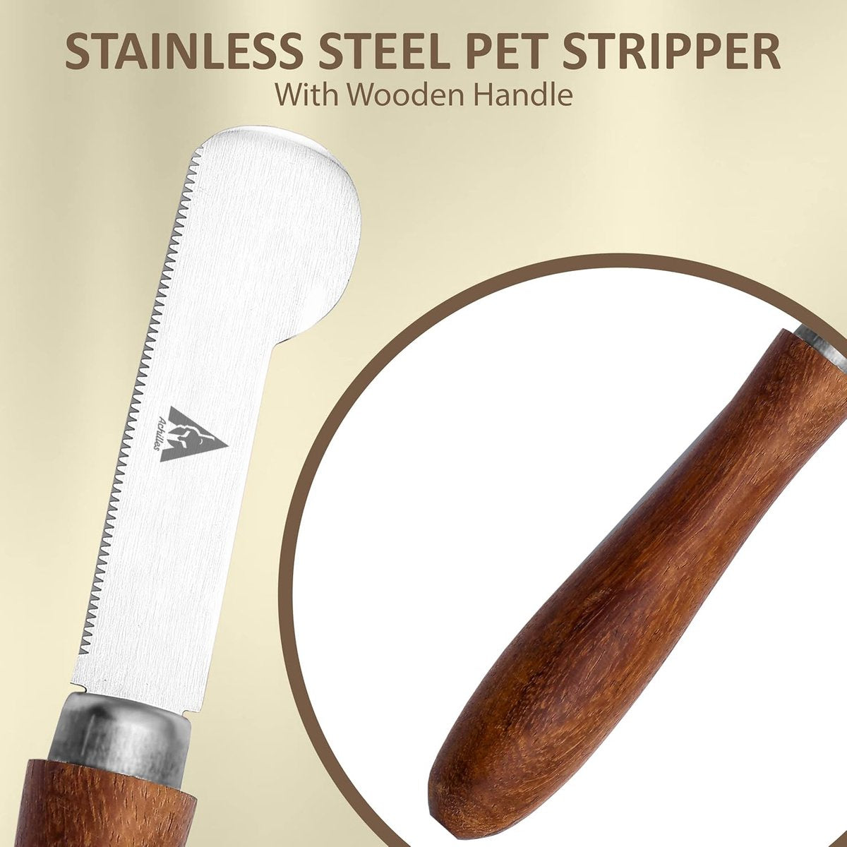 Achilles® Trimmes Kat & Hond Rond - Japan 420J2 Steel - Plukmes - Stripmes - Luizenkam