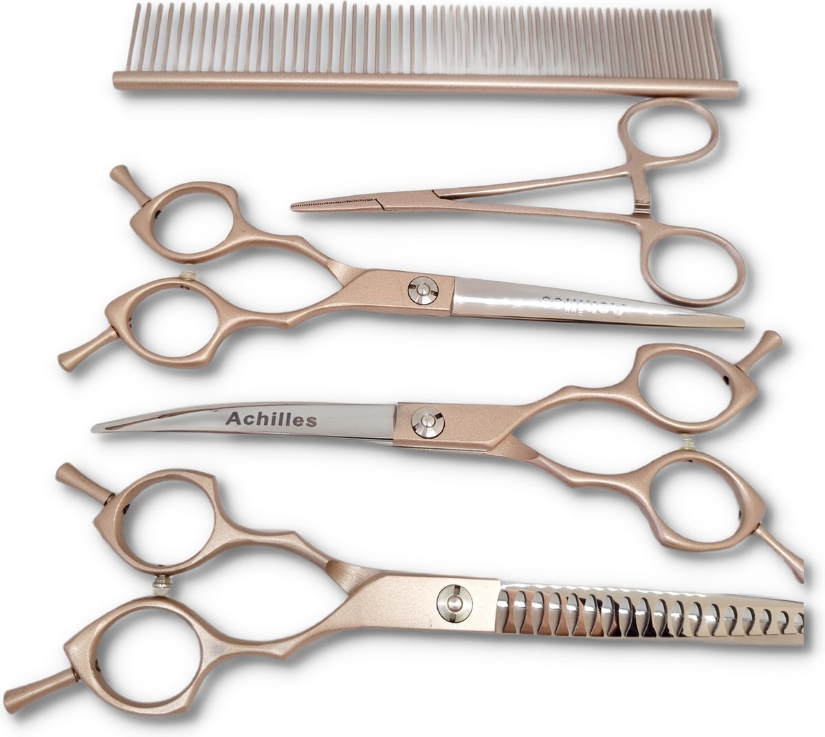 Achilles Premium Scharenset Hond 7 INCH - Hondenscharen Set - Trimschaar Hond - Hondentrimmer