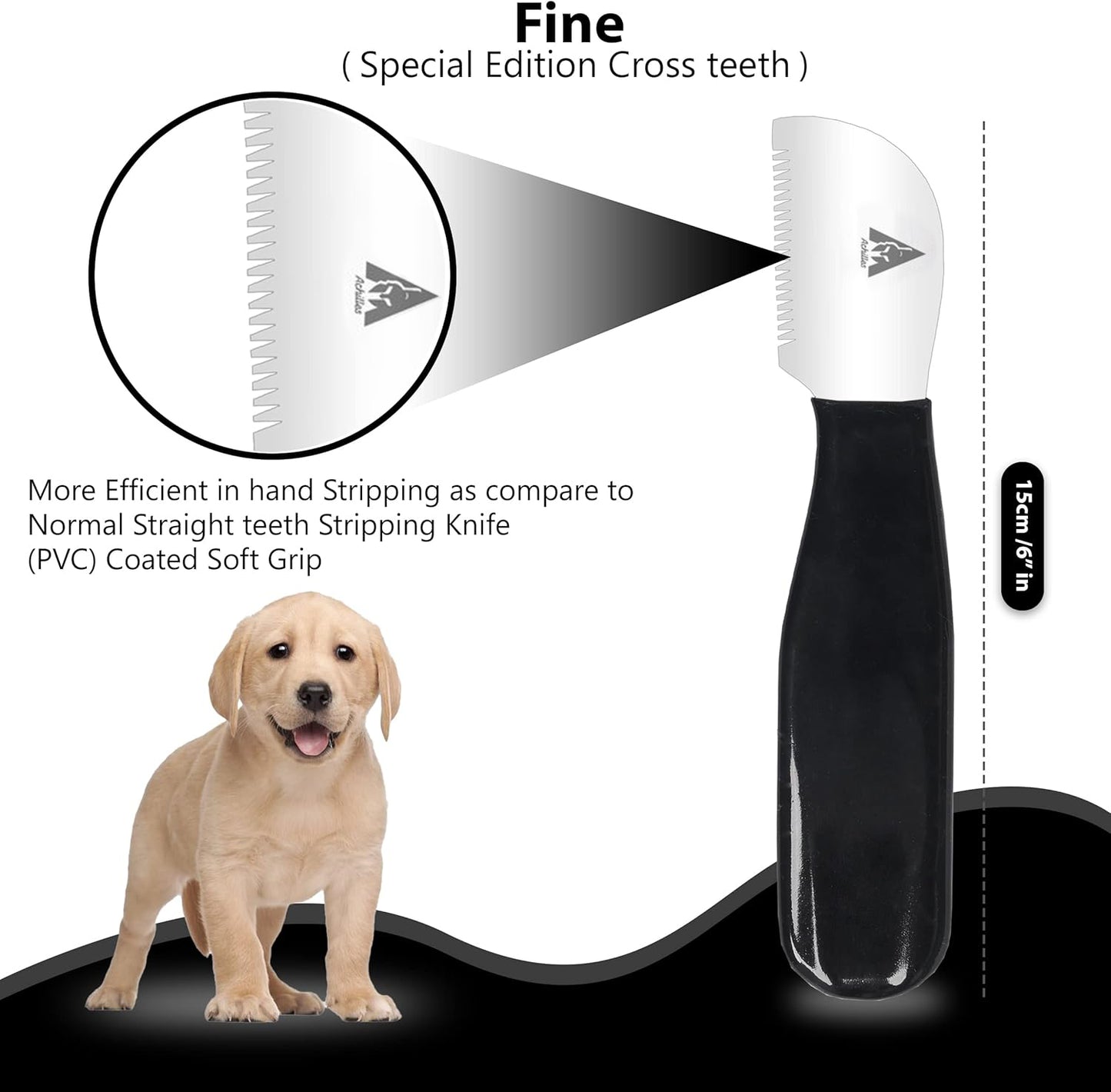 Achilles® Trimmes Hond - Kat - Plukmes - Stripmes - Luizenkam - Vlooienkam
