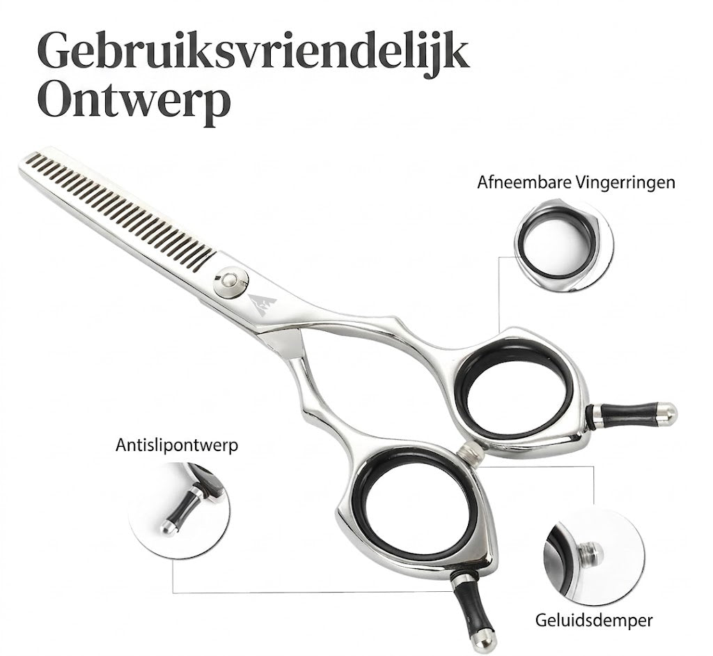 Achilles® Mini Effileerschaar Hond & Kat - 5 Inch - Japans 440C Steel - Uitdunschaar hond
