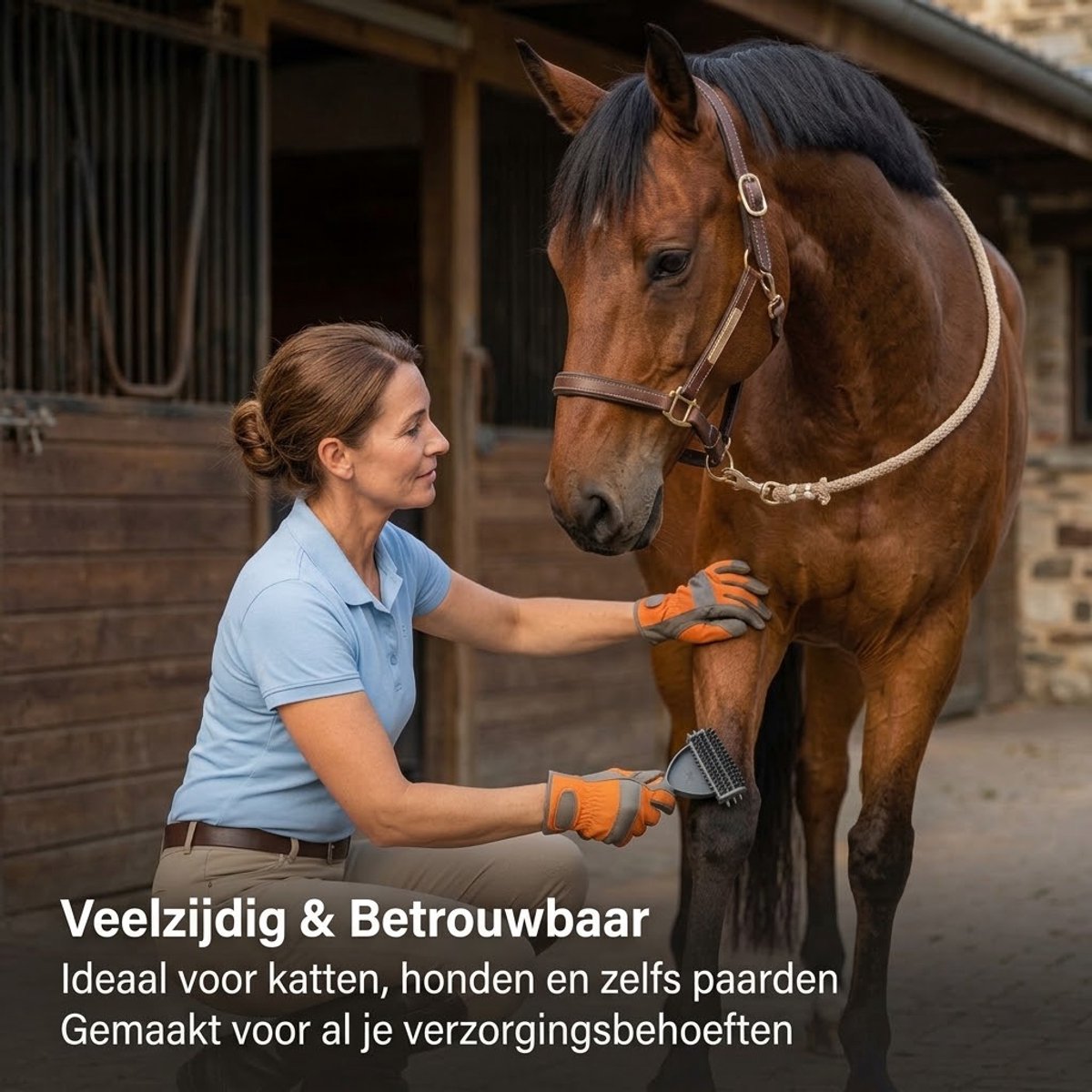 Achilles® Premium 2-in-1 Vachtborstel voor Hond, Kat & Paard – Dubbelzijdige Onderwol Kam & Klittenborstel
