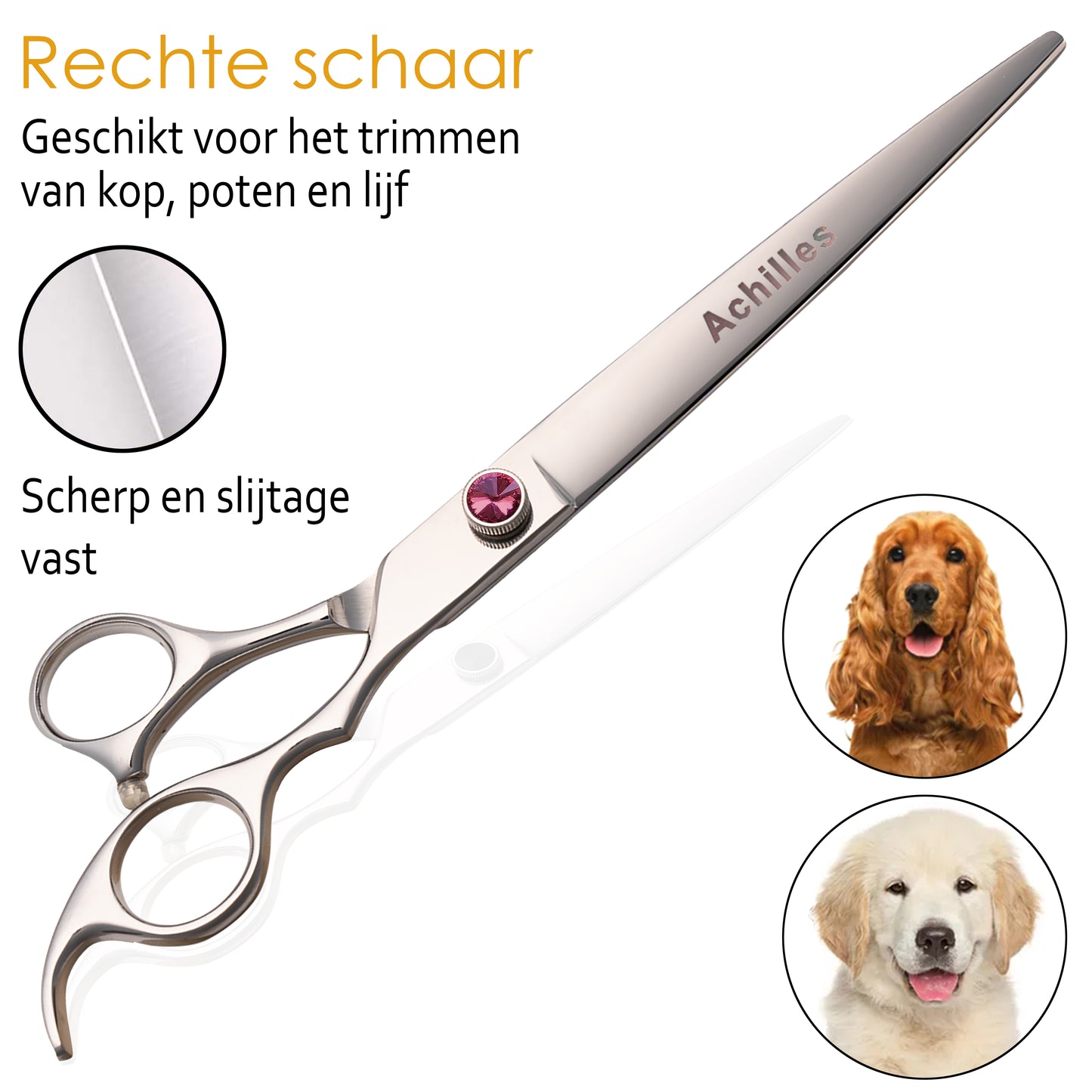 Achilles® Japanse 7-Delig Scharenset Hond 8 INCH - Scharenset - Honden Schaar - Effileerschaar Hond